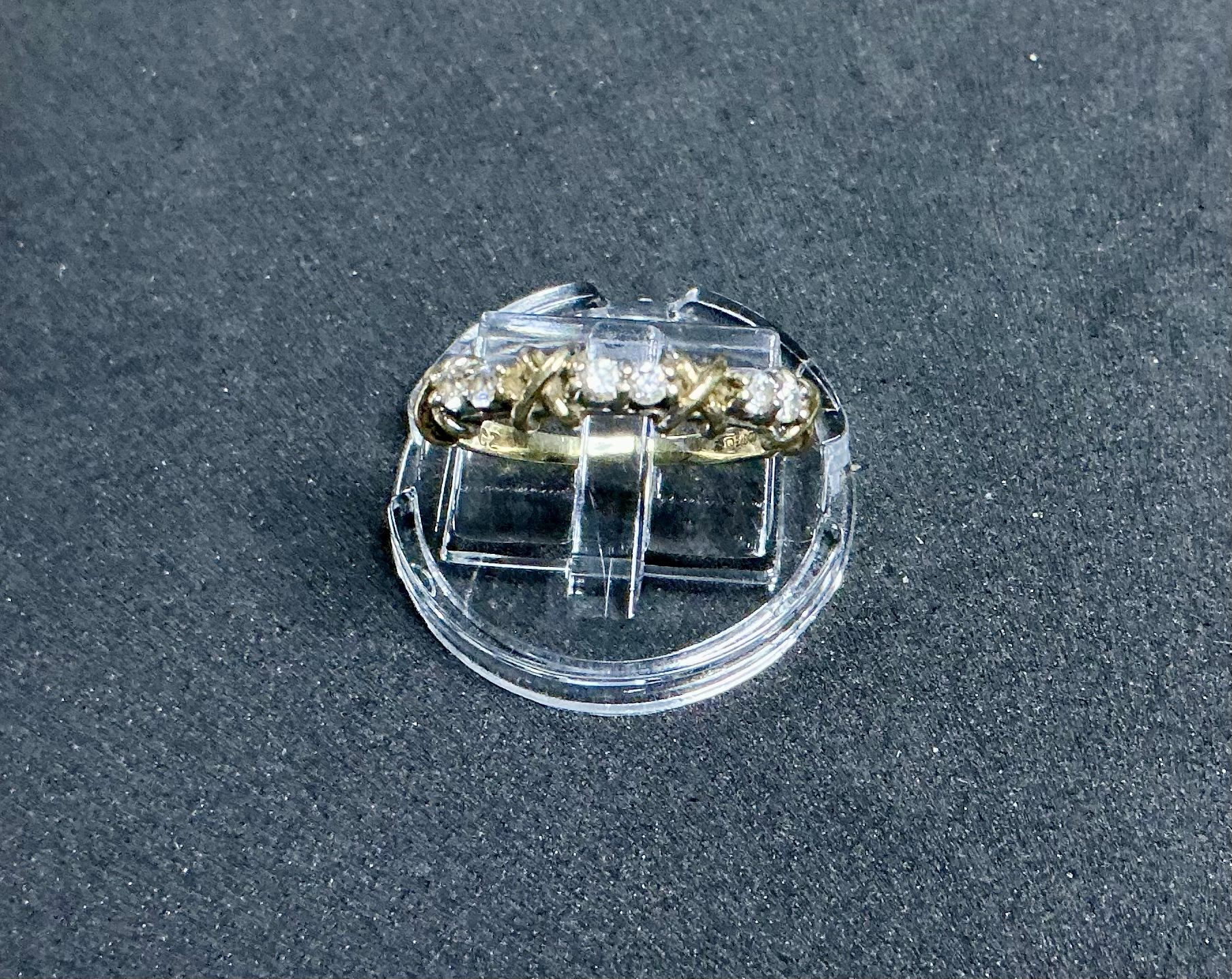 9ct Gold CZ Half Eternity Ring by G&TJ – Size N – 2g - Image 3