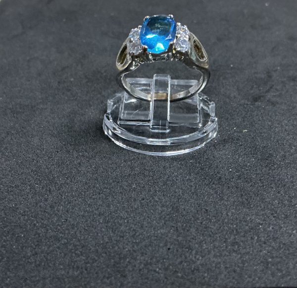 925 silver ring with CZ stones - Image 3