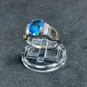 925 silver ring with CZ stones