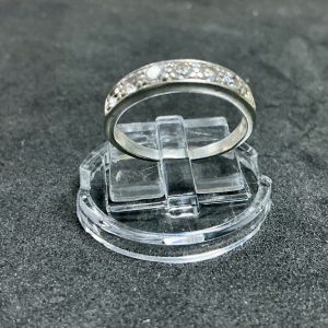 Silver ring with CZ stones