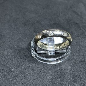 Silver ring with CZ stones
