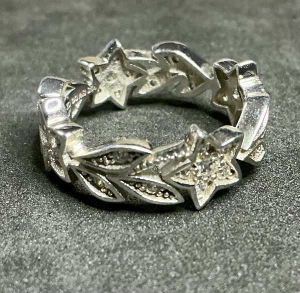 925 Silver ring with CZ stones - Image 2