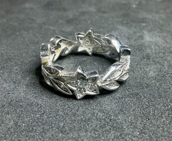 925 Silver ring with CZ stones - Image 5