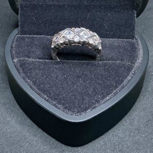Large chunky 925 Silver and CZ ring