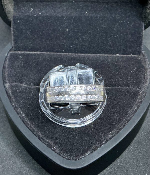 Double band Silver and Tanzanite ring. - Image 5
