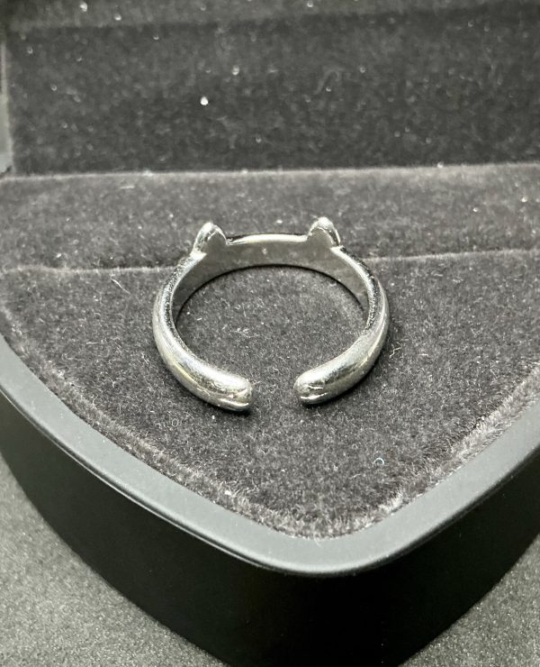 Silver kitty ring - Image 2