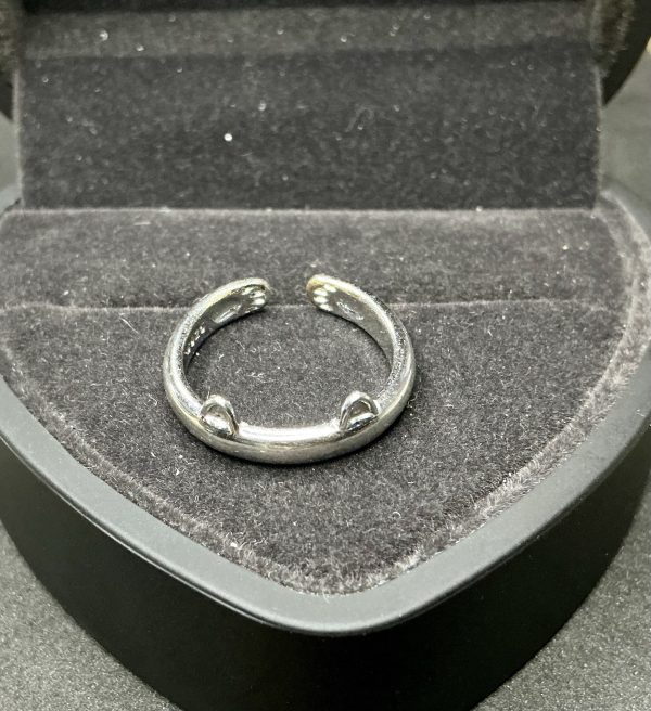 Silver kitty ring - Image 3