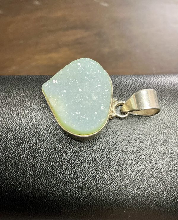 Raw Aquamarine Heart Pendant in 925 Sterling Silver Setting – 16.1g - Image 6