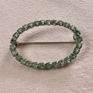 Vintage silver and CZ brooch