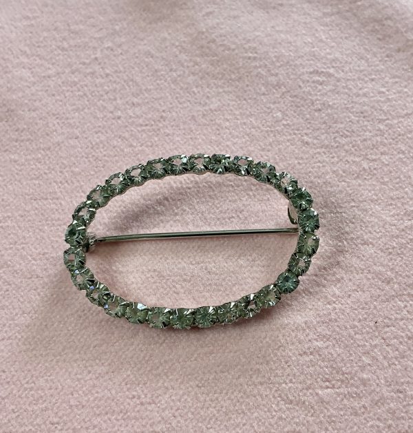 Vintage silver and CZ brooch - Image 2