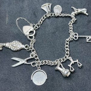 Vintage Sterling silver charm bracelet