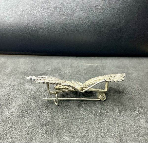 Silver filigree moth brooch - Image 2