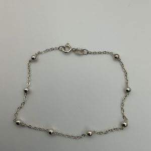 Sterling silver ball chain anklet