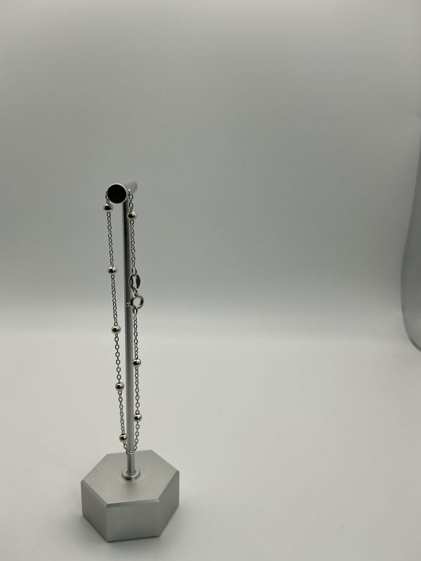 Sterling silver ball chain anklet - Image 4