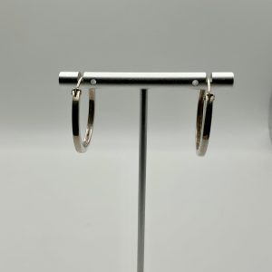 Silver Square hoop earrings