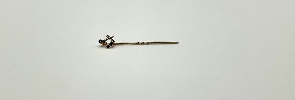 9ct Gold Masonic Stick Pin – Square & Compass Design – 0.5g – Collector’s Piece - Image 2