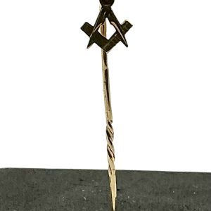 9ct Gold Masonic Stick Pin – Square & Compass Design – 0.5g – Collector’s Piece