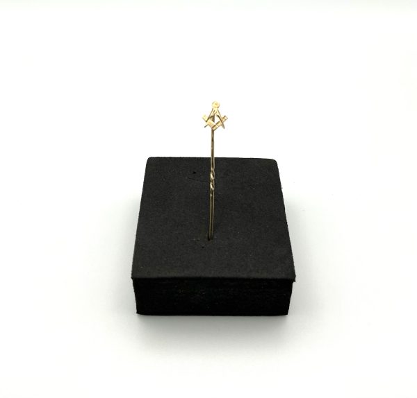 9ct Gold Masonic Stick Pin – Square & Compass Design – 0.5g – Collector’s Piece - Image 3