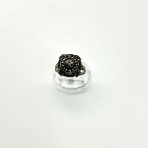 Vintage Sterling Silver & Marcasite Art Deco Ring – Size O – 5.5g – Timeless Elegance  yt
