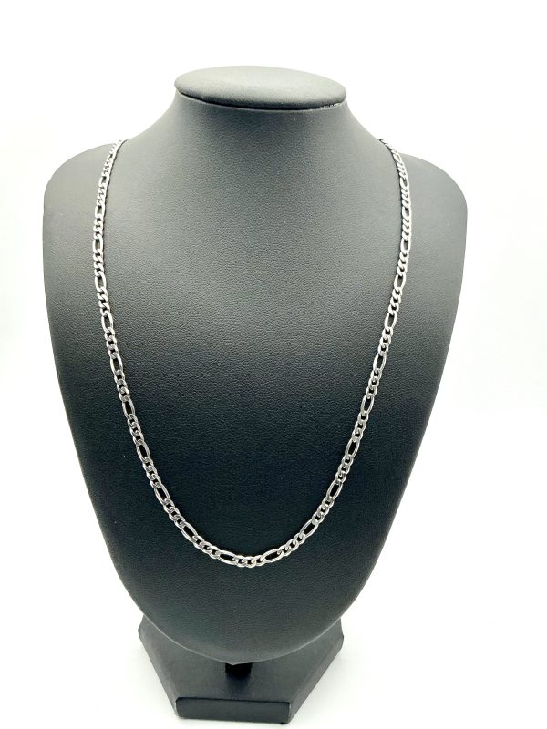 Elegant 925 Sterling Silver 24” Figaro Chain Necklace – 10g - Image 3