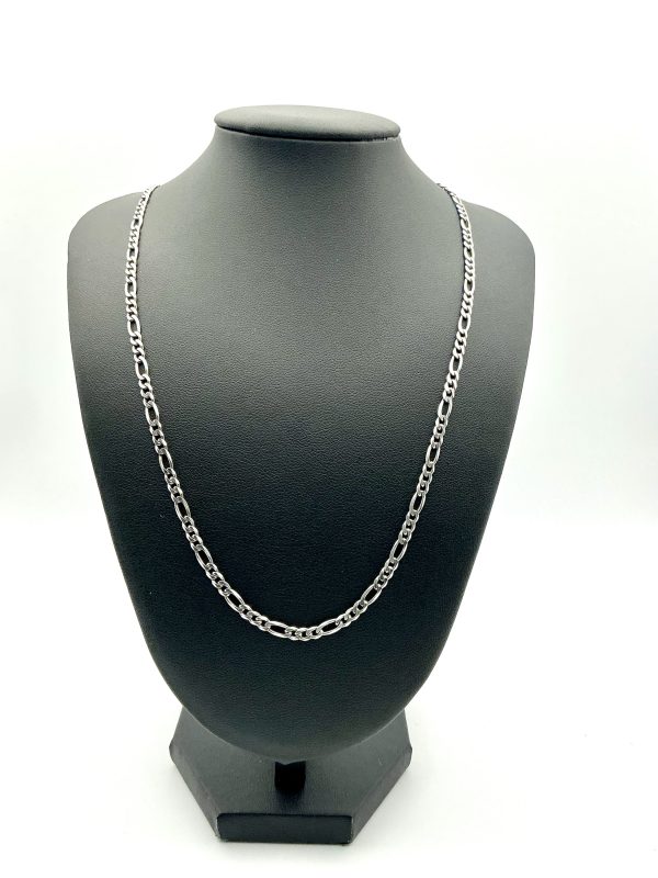 Elegant 925 Sterling Silver 24” Figaro Chain Necklace – 10g - Image 2