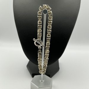 Sterling Silver Byzantine Chain Bracelet – 8” – 17.5g – T-Bar Clasp