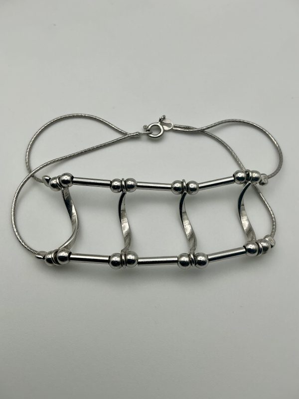 Sterling Silver 925 Statement Link Bracelet – 7” – 8.9g - Image 5