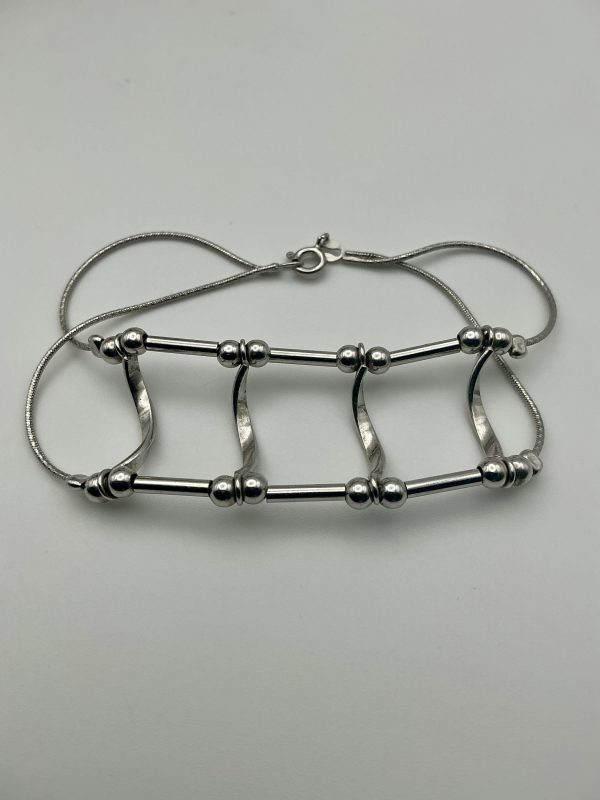 Sterling Silver 925 Statement Link Bracelet – 7” – 8.9g - Image 3