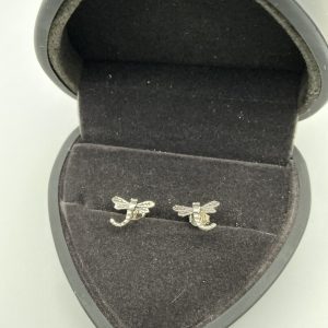 Sterling Silver Dragonfly Stud Earrings – Nature-Inspired Minimalist Design