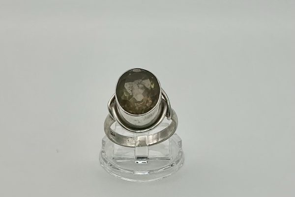 Solid Sterling Silver Ring with Smoky Quartz