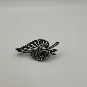 Vintage Art Deco Sterling Silver Marcasite Brooch