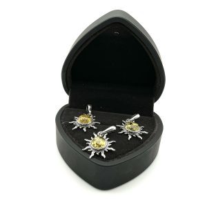 Sterling Silver Sun Pendant with Honey Baltic Amber