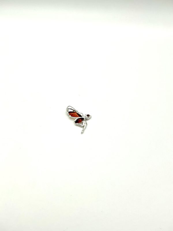 Sterling Silver Amber Fairy Pendant - Image 4