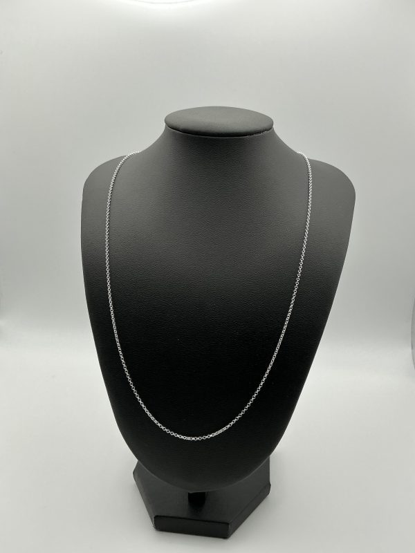 Sterling Silver 20" Belcher Chain Necklace – Delicate Rolo Link - Image 4