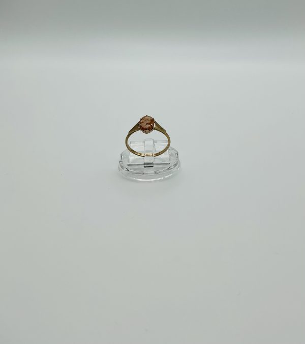 Vintage 9ct Gold Cameo Ring – UK Size N – Antique Hand-Carved Shell Portrait - Image 4