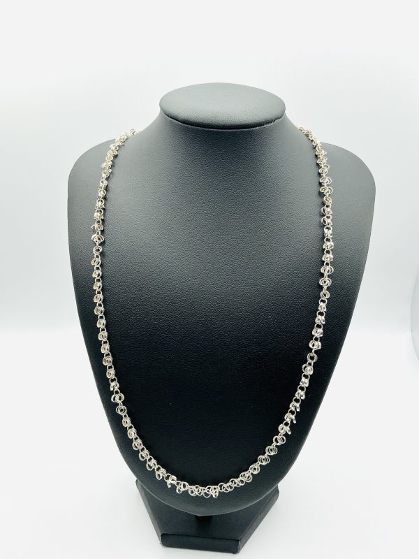 Sterling Silver Byzantine Chain Necklace – 925 Hallmarked, Handmade Look, 20” length - Image 4