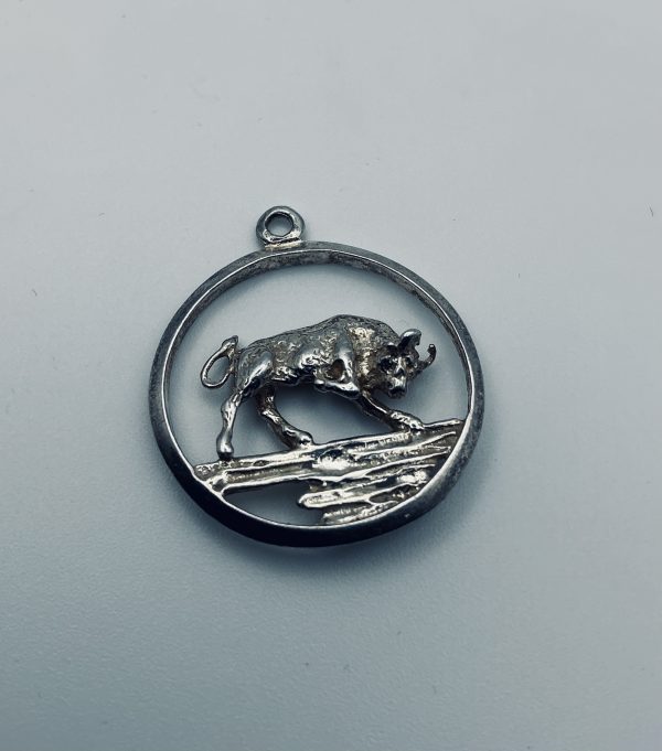 Sterling Silver Bull Pendant – 925 Silver Symbol of Strength and Power