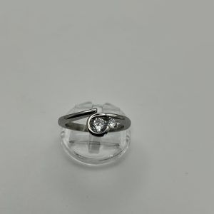 Anti-Tarnish Stainless Steel Ring with Diamond-Quality Brilliant CZ Stones