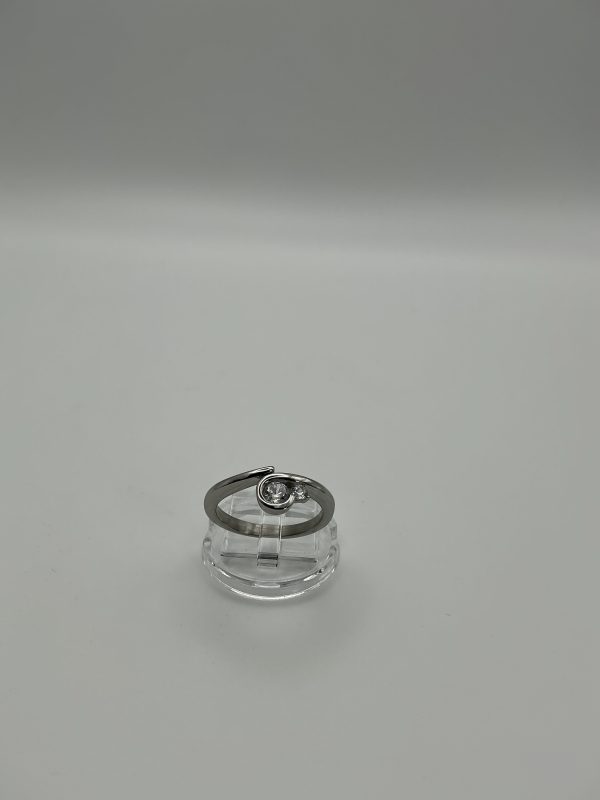 Anti-Tarnish Stainless Steel Ring with Diamond-Quality Brilliant CZ Stones - Image 3