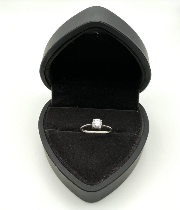 Elegant Vintage 925 Sterling Silver Solitaire CZ Ring – Size M - Image 3