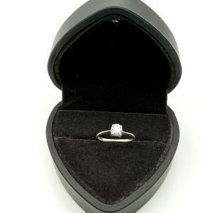 Elegant Vintage 925 Sterling Silver Solitaire CZ Ring – Size M