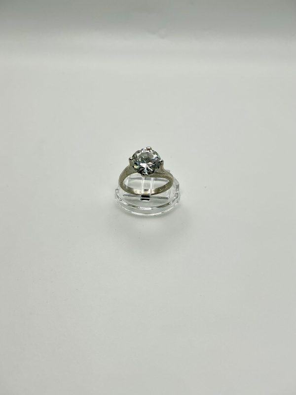 Sterling Silver Statement Solitaire Ring – Size N, 5.1g - Image 5