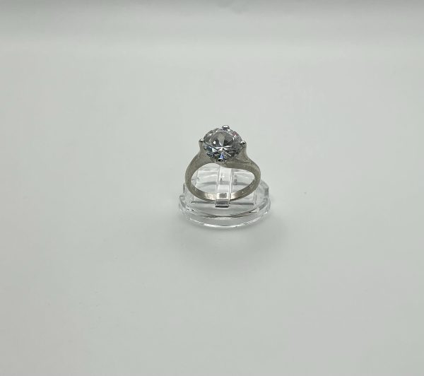 Sterling Silver Statement Solitaire Ring – Size N, 5.1g - Image 4
