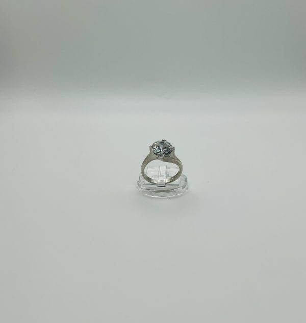 Sterling Silver Statement Solitaire Ring – Size N, 5.1g - Image 3
