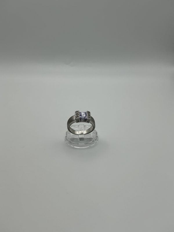 Sterling Silver Ring with Swarovski Crystal – Size Q, 5g - Image 2
