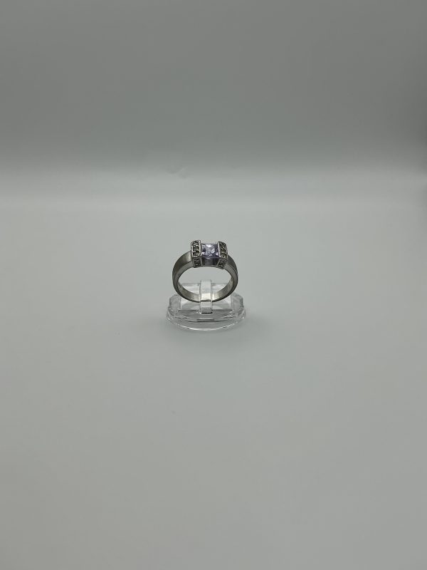 Sterling Silver Ring with Swarovski Crystal – Size Q, 5g - Image 3