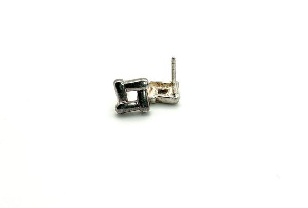 Sterling Silver Geometric Stud Earrings – 2.3g - Image 2
