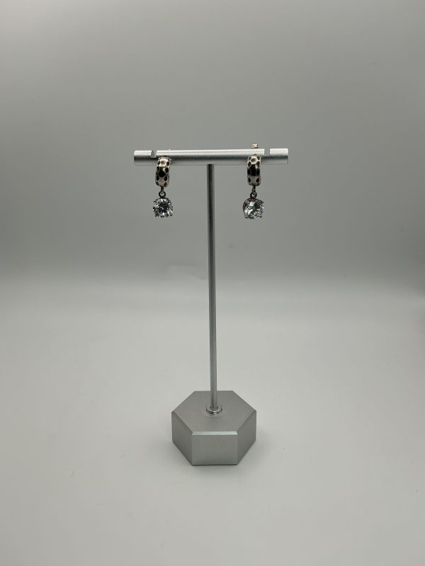 Luxury 925 Sterling Silver Drop Earrings with Brilliant-Cut CZ – Diamond-Quality Sparkle - Image 2