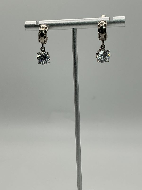 Luxury 925 Sterling Silver Drop Earrings with Brilliant-Cut CZ – Diamond-Quality Sparkle - Image 3