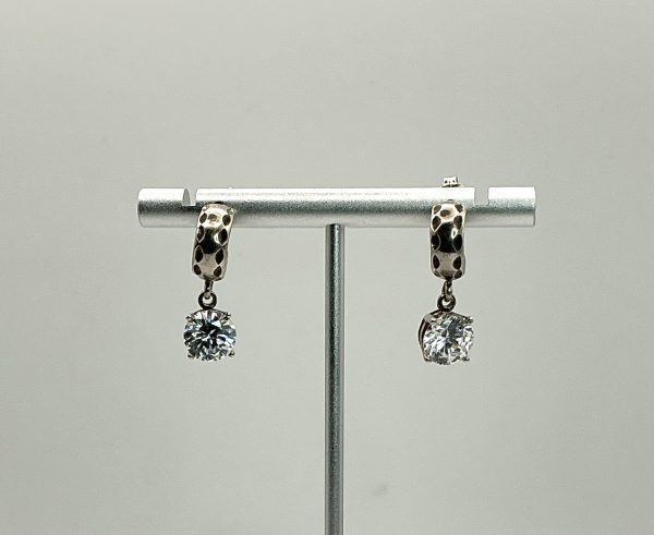 Luxury 925 Sterling Silver Drop Earrings with Brilliant-Cut CZ – Diamond-Quality Sparkle